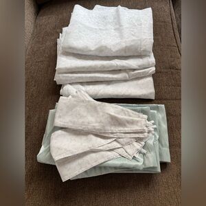 Martha Stewart 4 Window Curtains, 4 Tiebacks, 4 Valances Sheer White